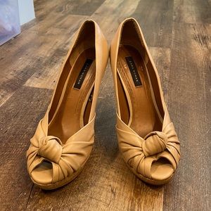 Nude Leather Pumps